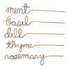 Gold Wire Herb Markers {set of 5}