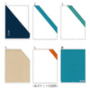 Navy Stripe Transparent 5-Pocket A5 Folder