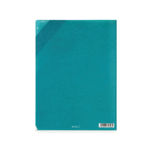 Navy Stripe Transparent 5-Pocket A5 Folder