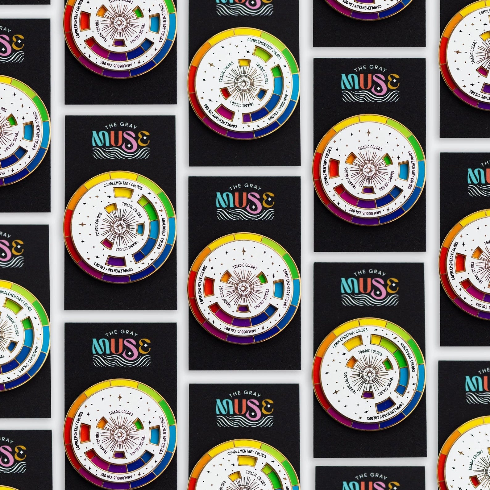 Color Wheel Interactive Enamel Pin
