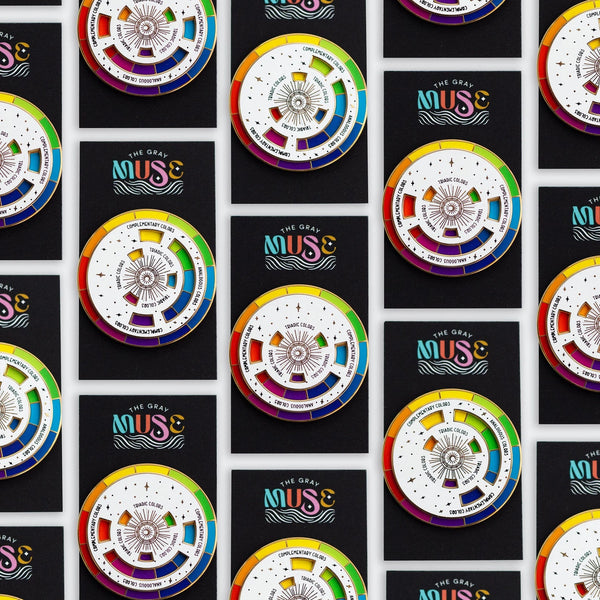 Color Wheel Interactive Enamel Pin