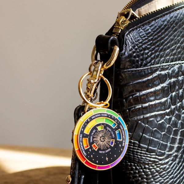 Color Wheel Interactive Enamel Keychain