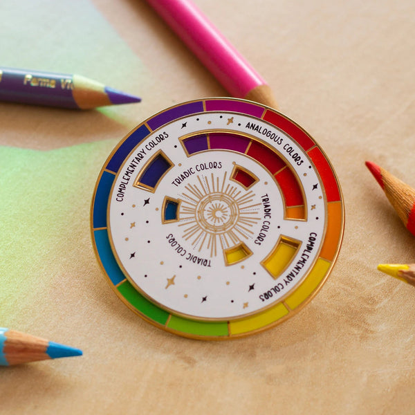 Color Wheel Interactive Enamel Pin