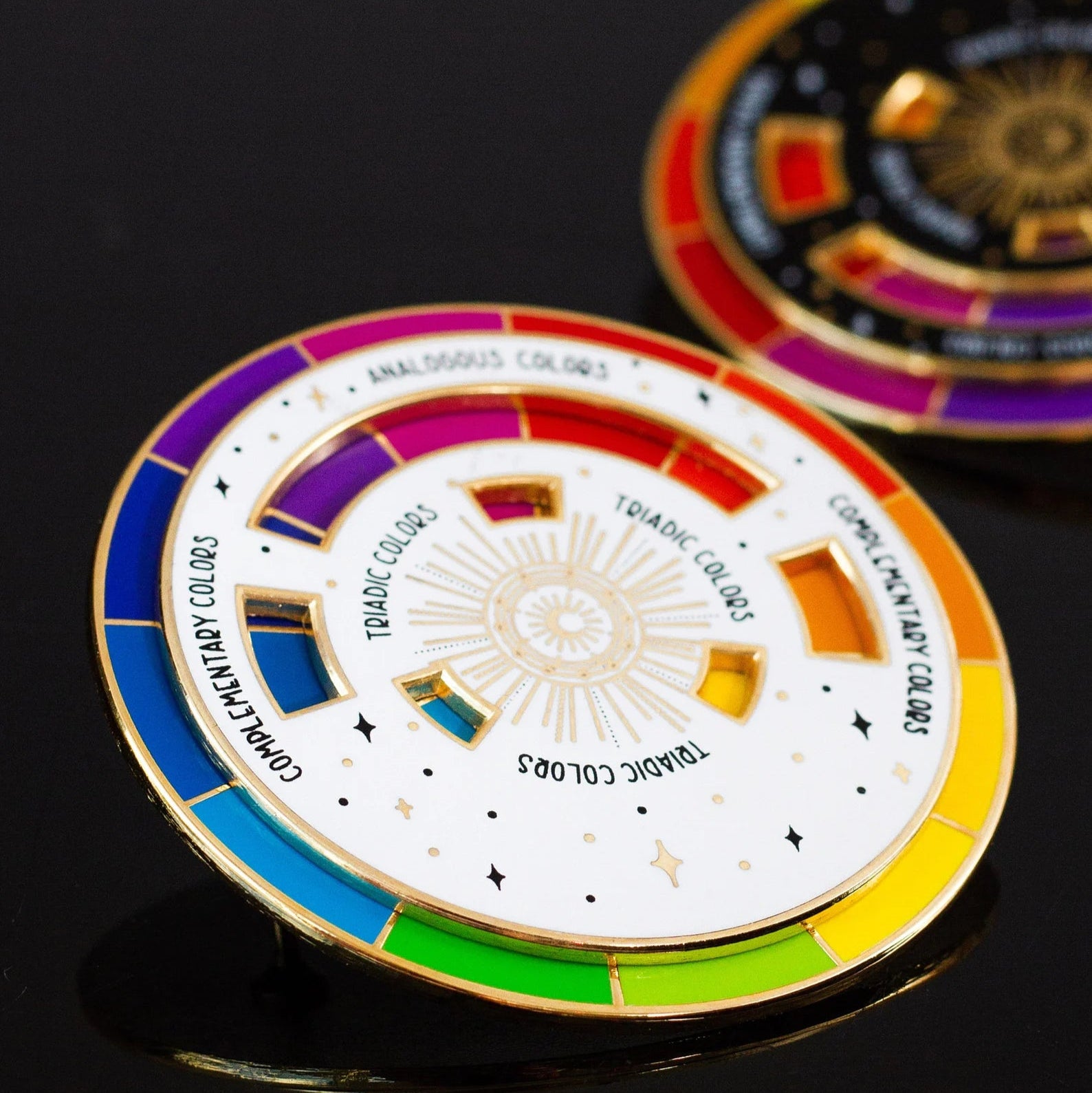 Color Wheel Interactive Enamel Pin