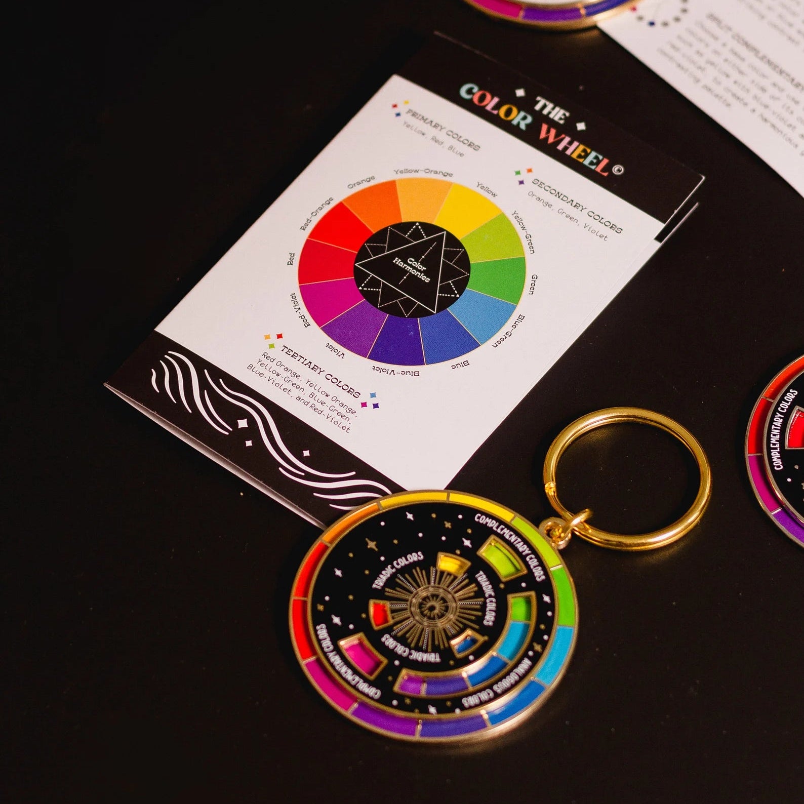 Color Wheel Interactive Enamel Keychain