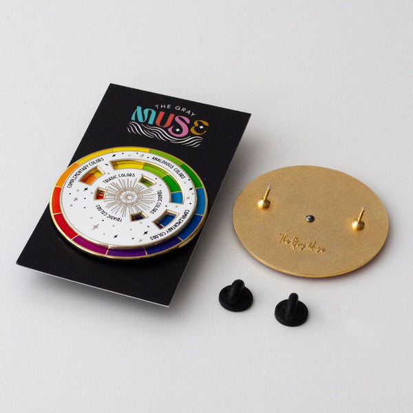 Color Wheel Interactive Enamel Pin