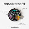 Color Fidget© Interactive Spinner Pin, Keychain, or Magnet
