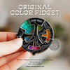 Color Fidget© Interactive Spinner Pin, Keychain, or Magnet