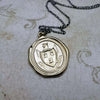 Fortune Favors the Brave Wax Seal Pendant