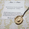 Shoot for the Moon Wax Seal Pendant