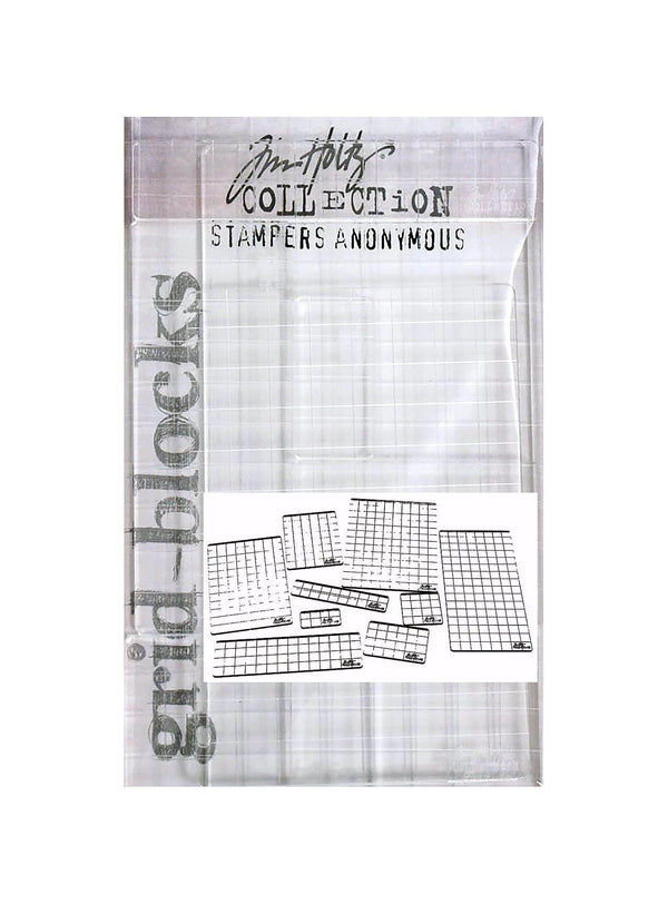 Acrylic Stamping Grid Blocks {set of 9}