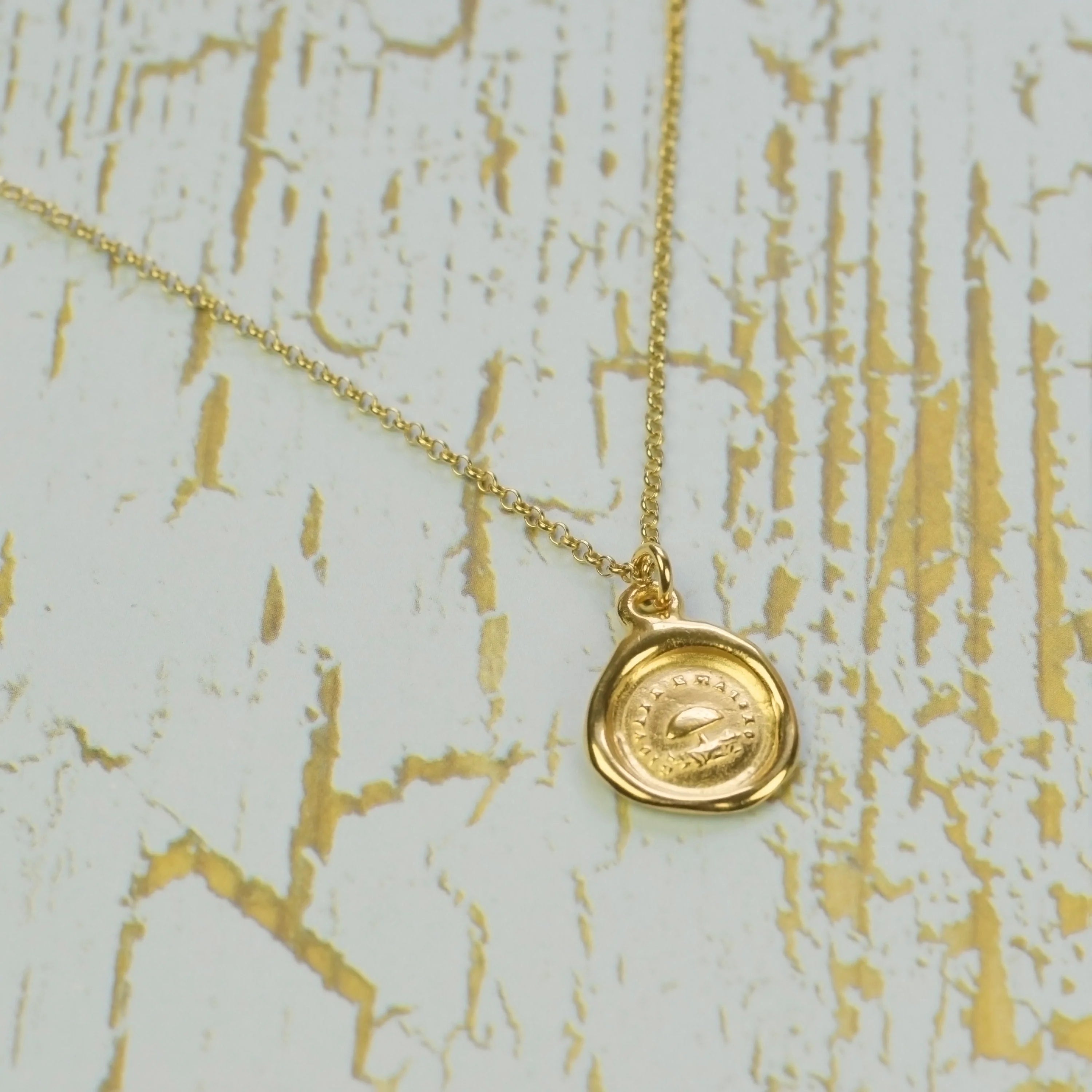 Mushroom Wax Seal Pendant