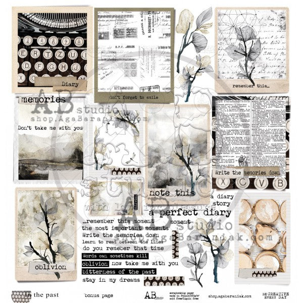 Dans le passé 12x12 Collection de papier scrapbooking