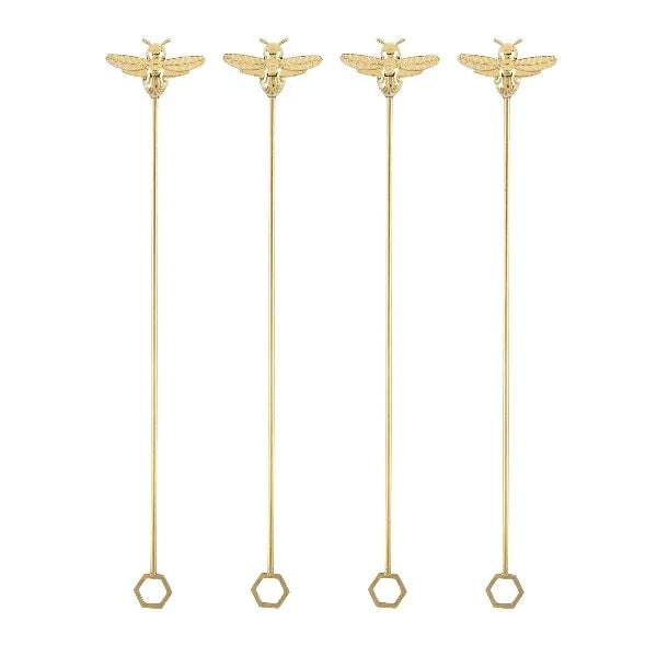 Brass Bee Stir Sticks