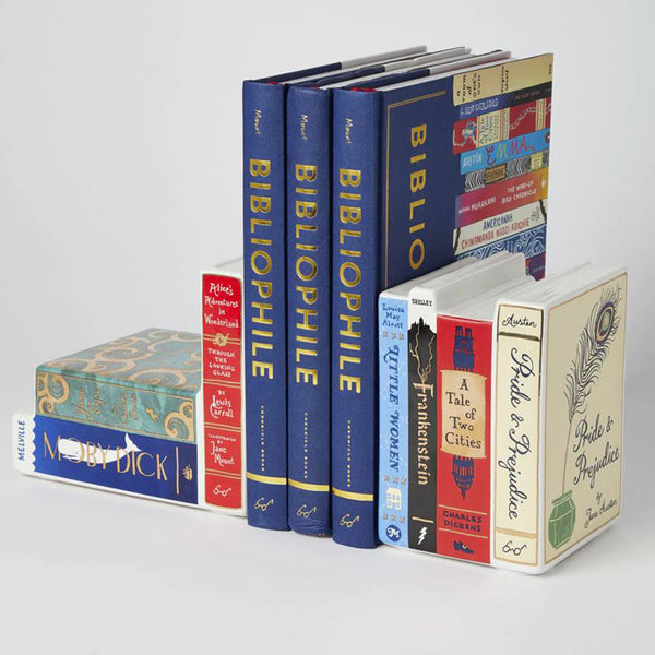 Bibliophile Ceramic Bookends