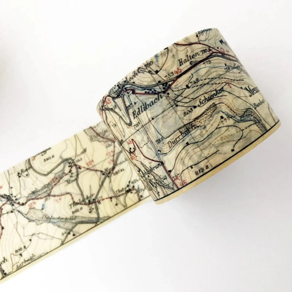Vintage Map Washi Packing Tape