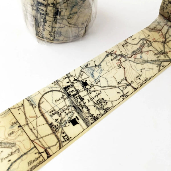 Vintage Map Washi Packing Tape