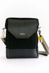Corbin Signature Black Canvas + Leather Convertible Backpack