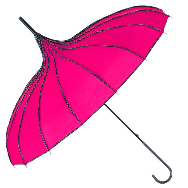 Rose Ribbed Pagoda Umbrella