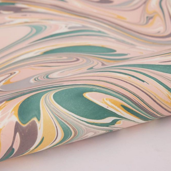 Feuilles d’emballage cadeau marbrées à la main {plusieurs couleurs}
