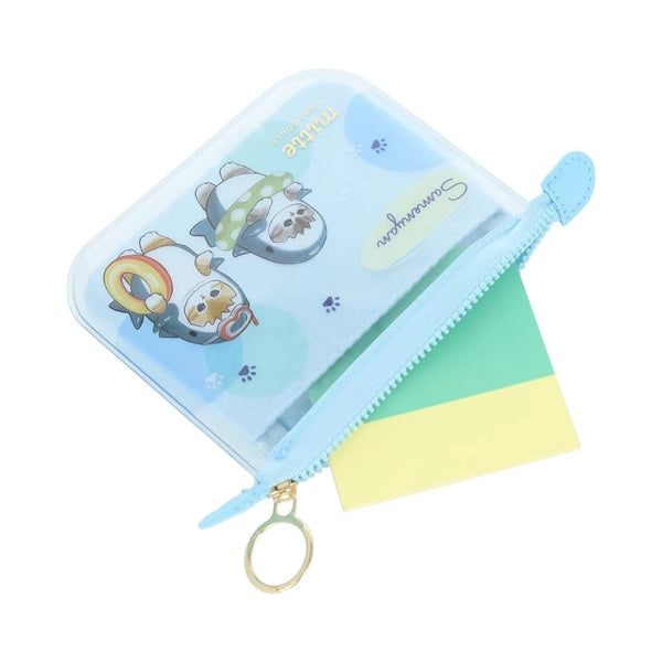 Mofusand Shark Nyan Mini Flat Mitte Clear Pouch