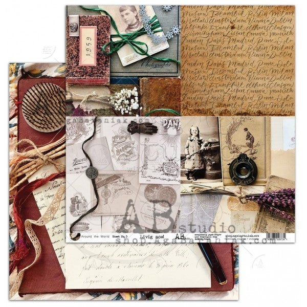 Collection de papier pour scrapbooking Autour du monde 12x12