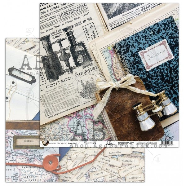 Collection de papier pour scrapbooking Autour du monde 12x12