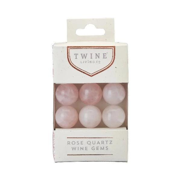 Rose Quartz Wine Gems {set of 6}