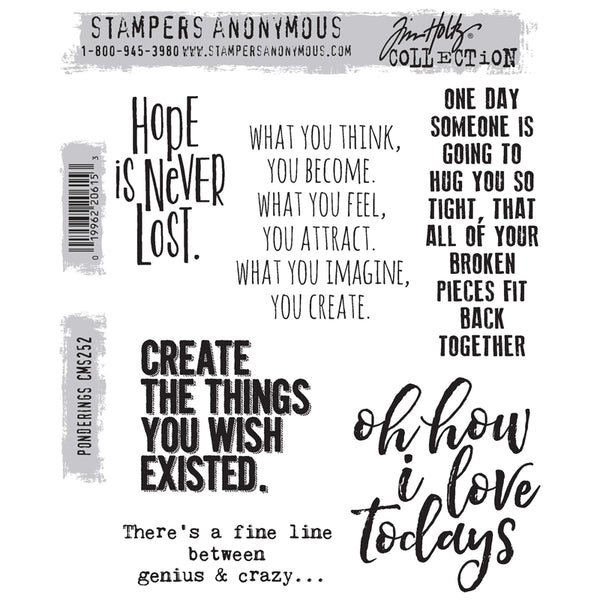 Ponderings Cling Stamp Set | Tim Holtz