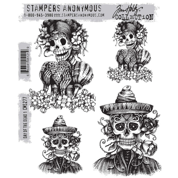 Day of the Dead No. 1 Cling Stamp Set | Tim Holtz