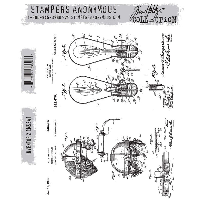 Inventor 2 Cling Stamp Set | Tim Holtz