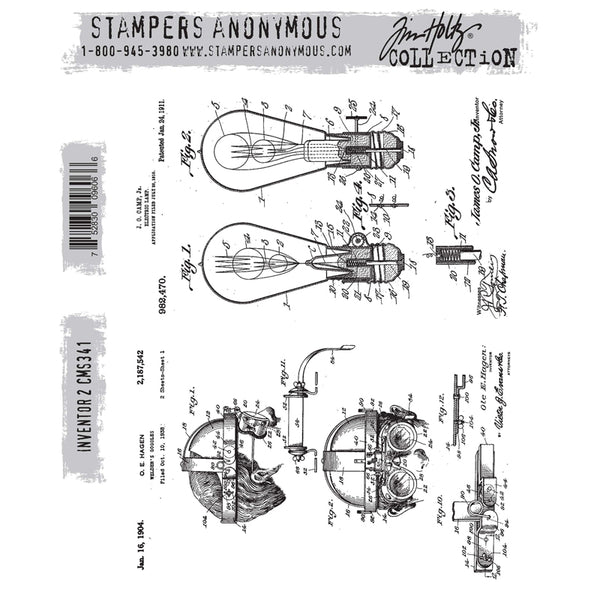 Inventor 2 Cling Stamp Set | Tim Holtz