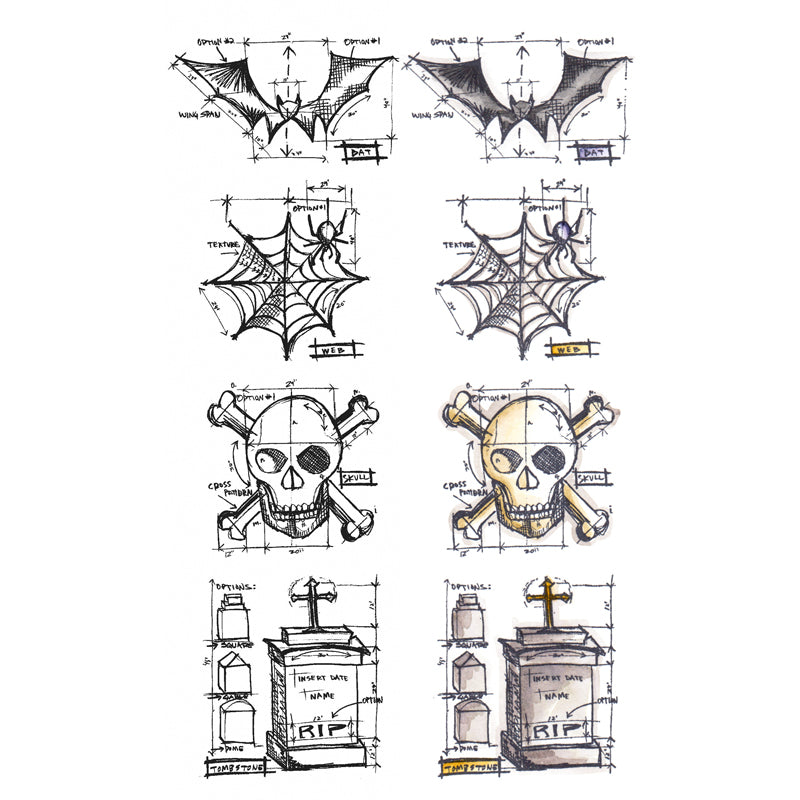 Halloween Blueprint Strip Stamps | Tim Holtz