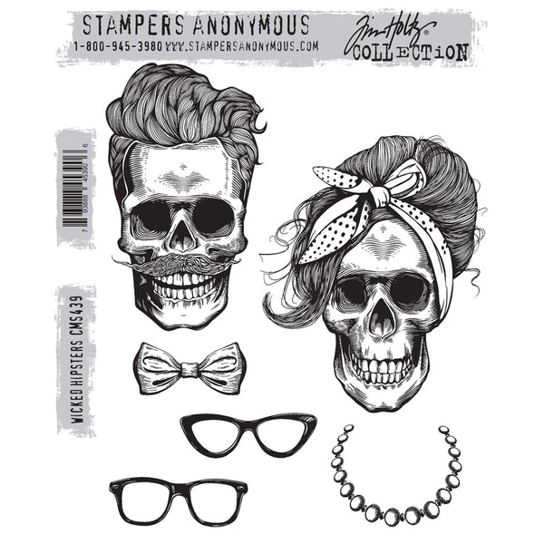 Wicked Hipsters Cling Stamp Set {Halloween} | Tim Holtz