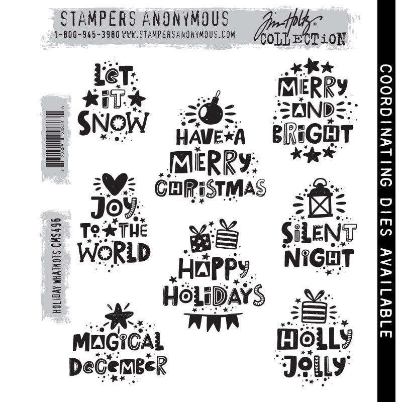 Holiday Whatnots Cling Stamp Set {Christmas} | Tim Holtz