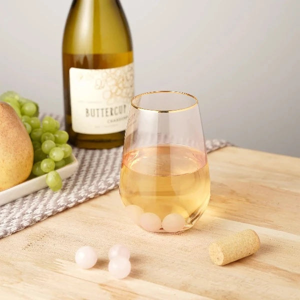 Rose Quartz Wine Gems {set of 6}