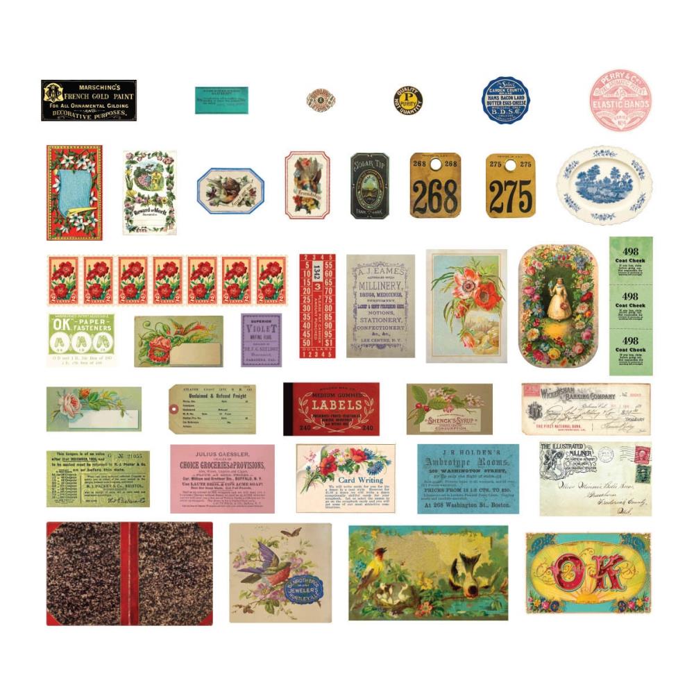 Flea Market Finds Printed Die Cuts {Coat Check}