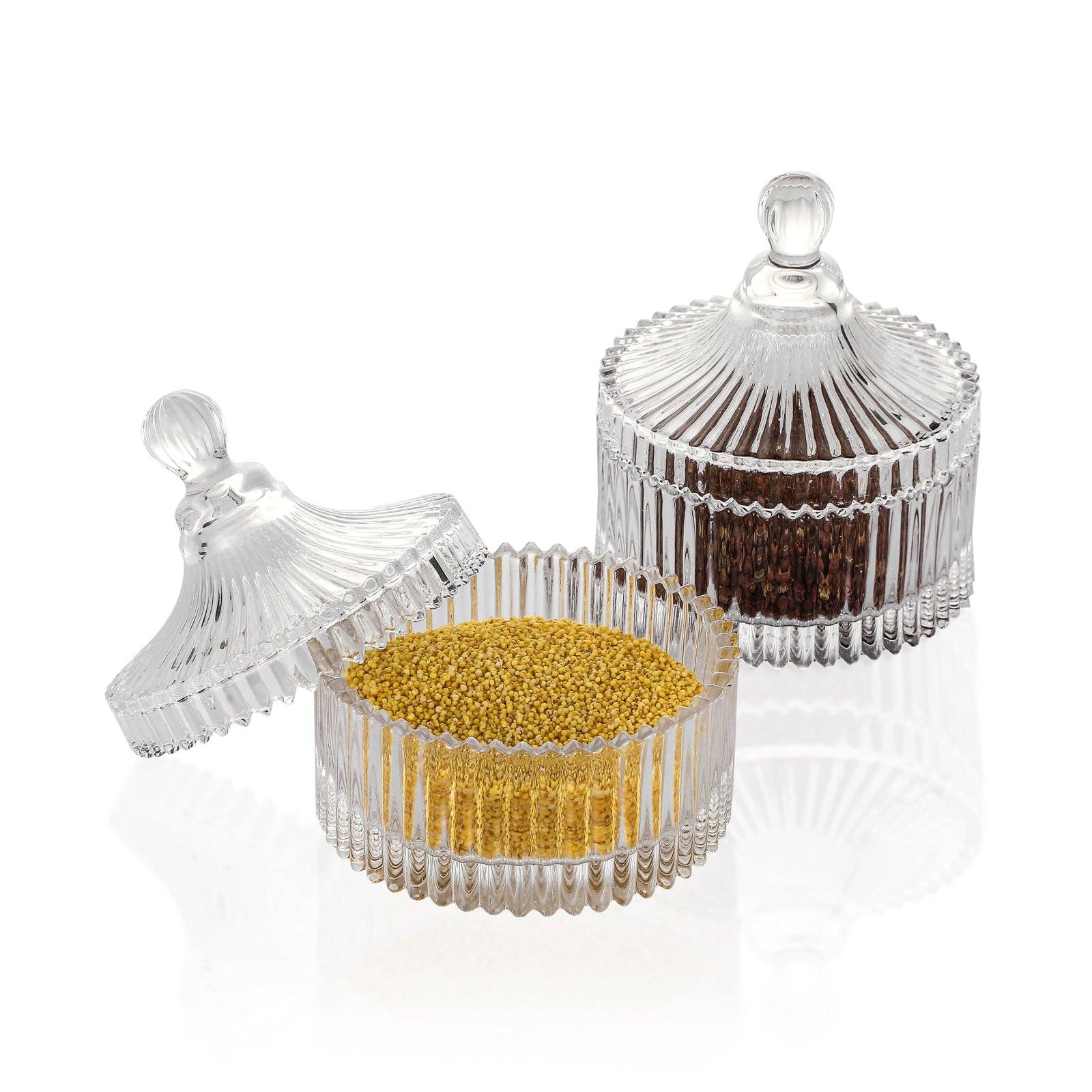 Pot de bonbons en verre avec couvercle