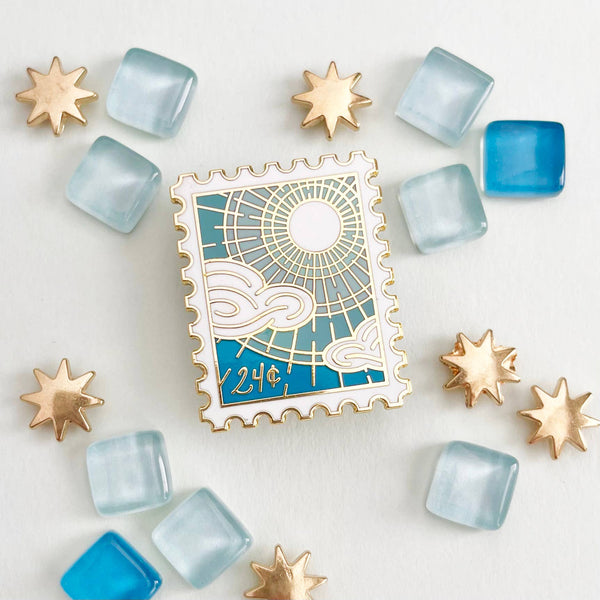 Enamel Pin | Postage Stamp {Perfect Day}