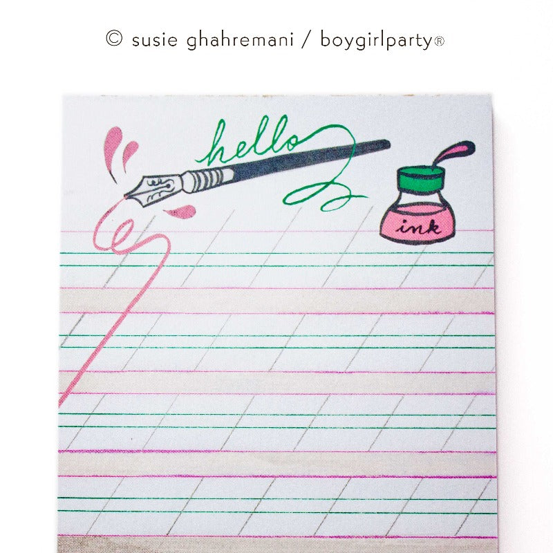 Hello Ink Penmanship Notepad