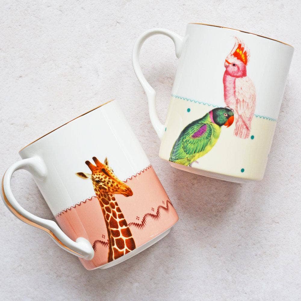 Ensemble de tasses | Perroquet + Girafe