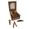 Colonial Wood Traveling Shaving Box Gift Set