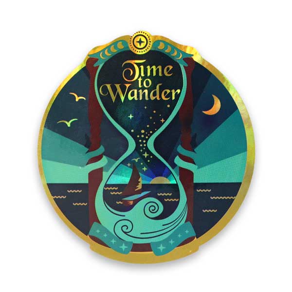 Autocollant holographique Wander Hourglass