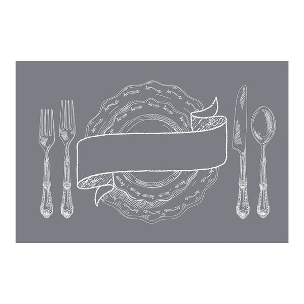 Bon Appetit Place-setting 12x18 Mesh Stencil {clearance}