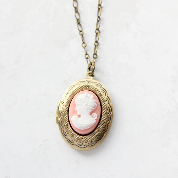 Médaillon Camée Dame Rose