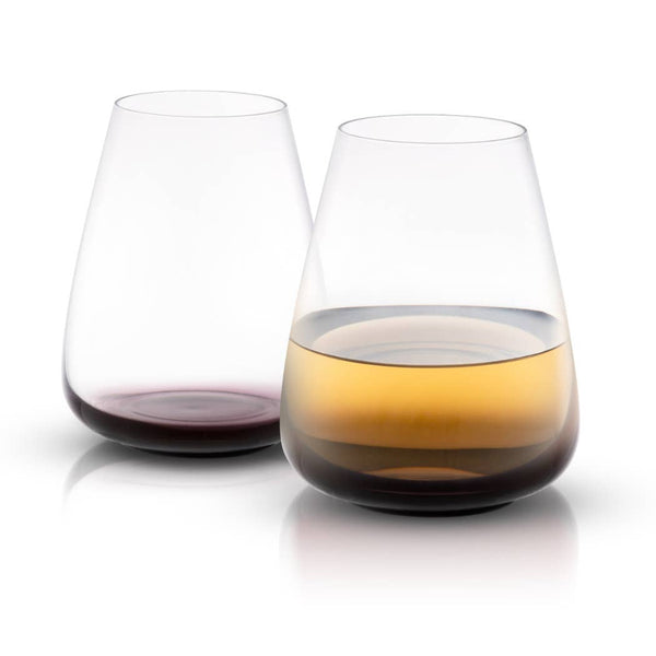 Black Swan Stemless White Wine Glasses | Set of 4