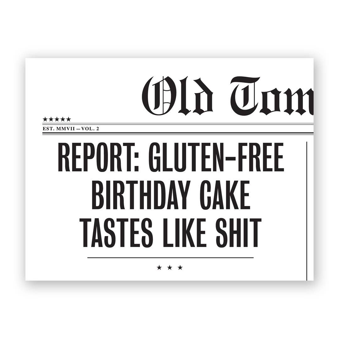 Fake News : Gâteau sans gluten