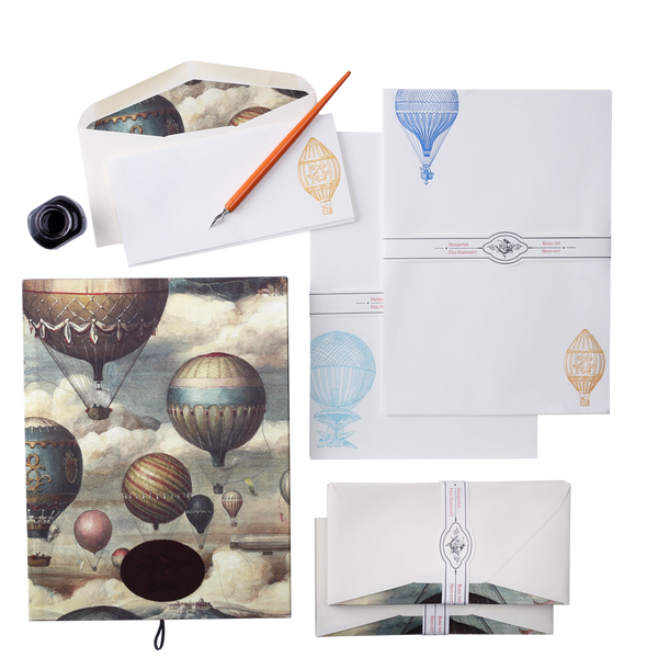 Ensemble de papier à lettres avec boîte | Ballons {24 pièces}