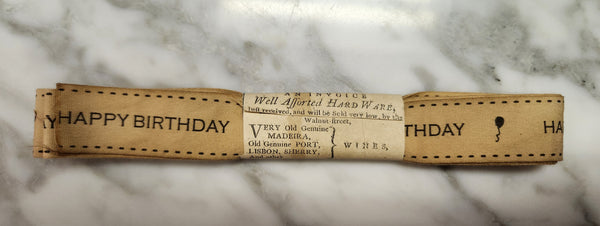 Printed Cotton Aged Ribbon