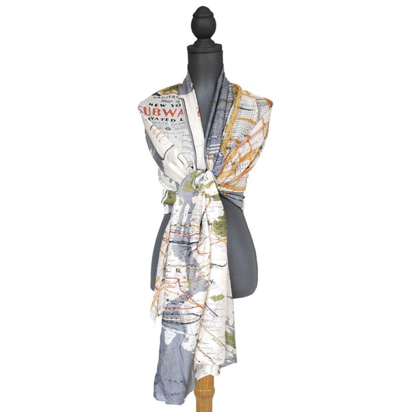 Scarf | Vintage Map | New York